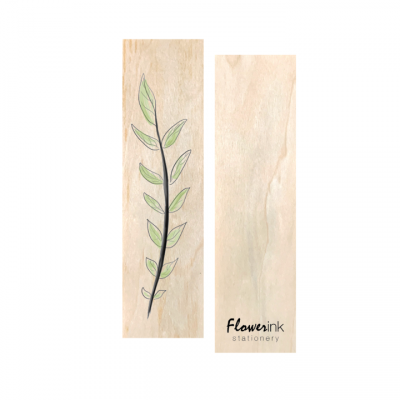   BOOKMARK - Leaf maple Wood - Flower Ink